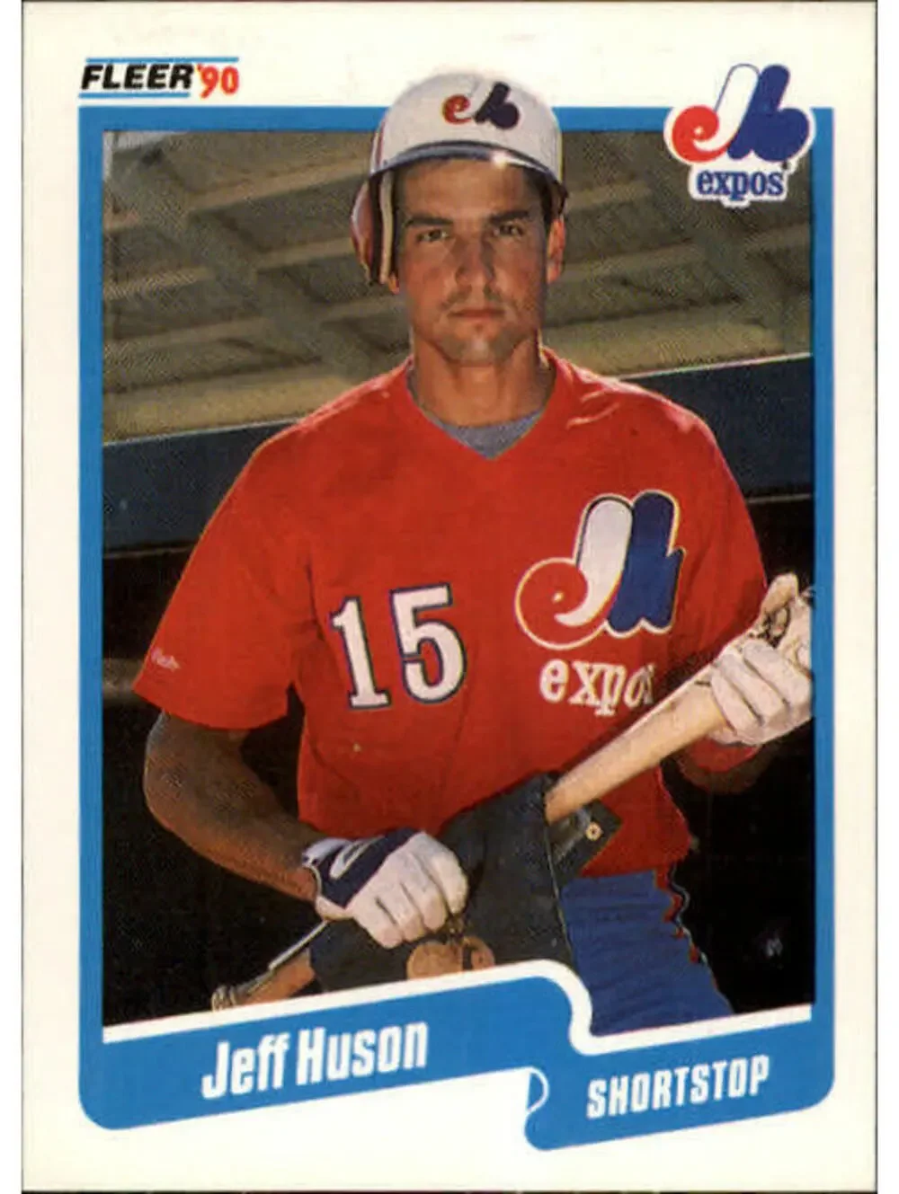 1990 Jeff Huson Fleer Baseball Card #350